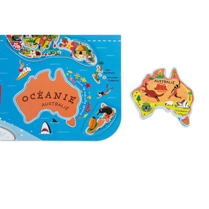 Magnetic Puzzle - World Map (92 pcs)