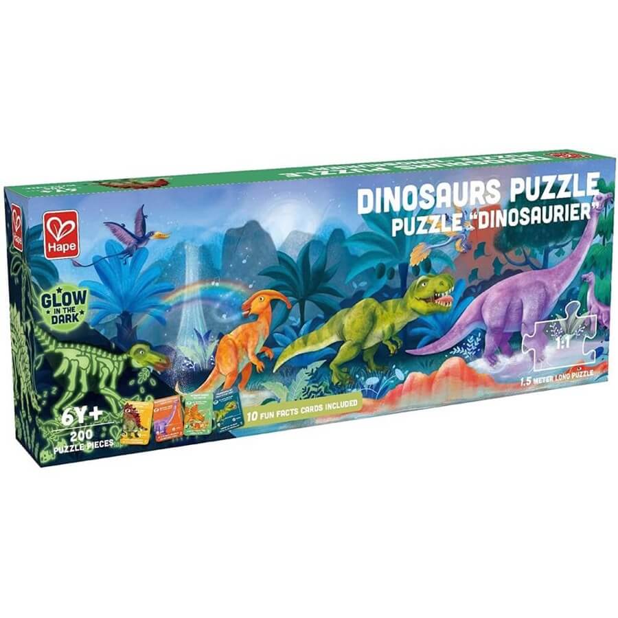 Glow-in-the-Dark Puzzle - Dinosaurs (200 pcs)