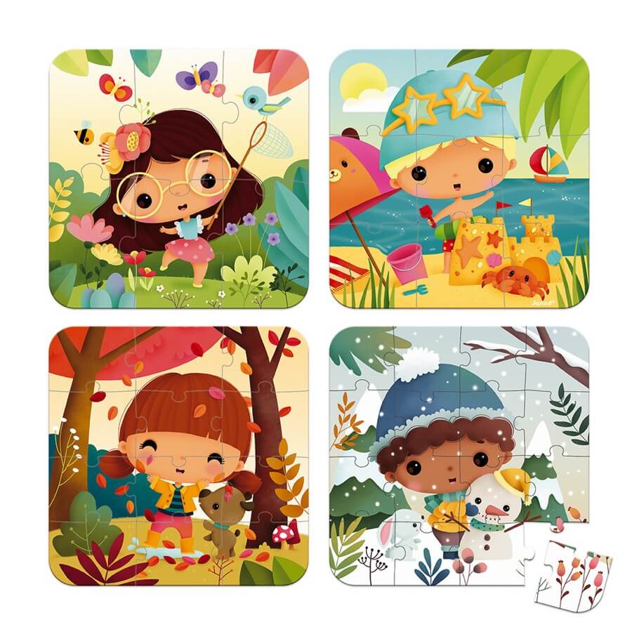 Progressive Puzzle - Seasons (6, 9, 12, and 16 pcs)