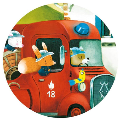 Silhouette Puzzle - Fire Truck (16 pcs)
