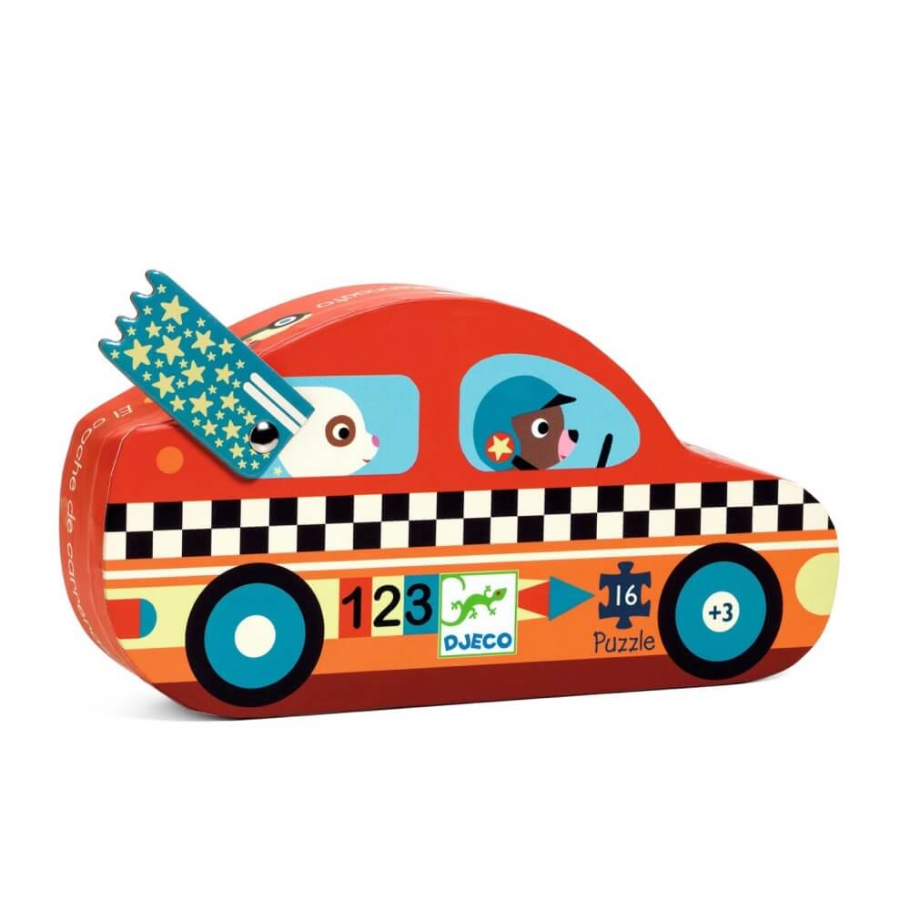 Silhouette Puzzle - Race Car (16 pcs)