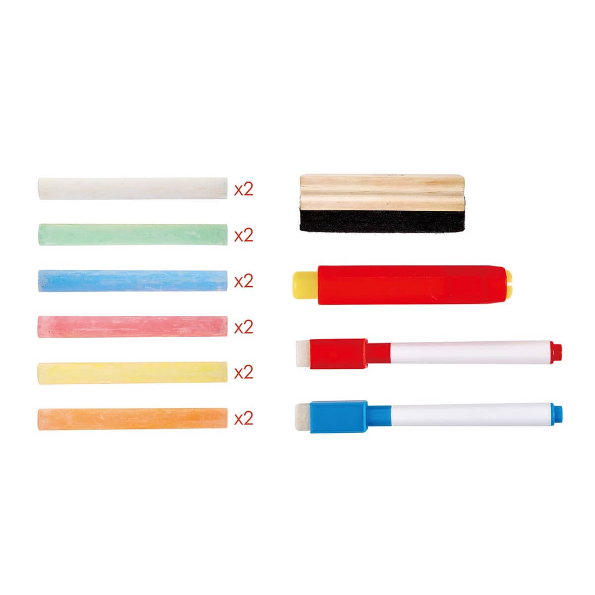Flip Flat Folding Swivel Easel with Chalk + Markers