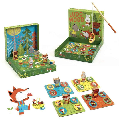 Ludo Wood 4-Game Set