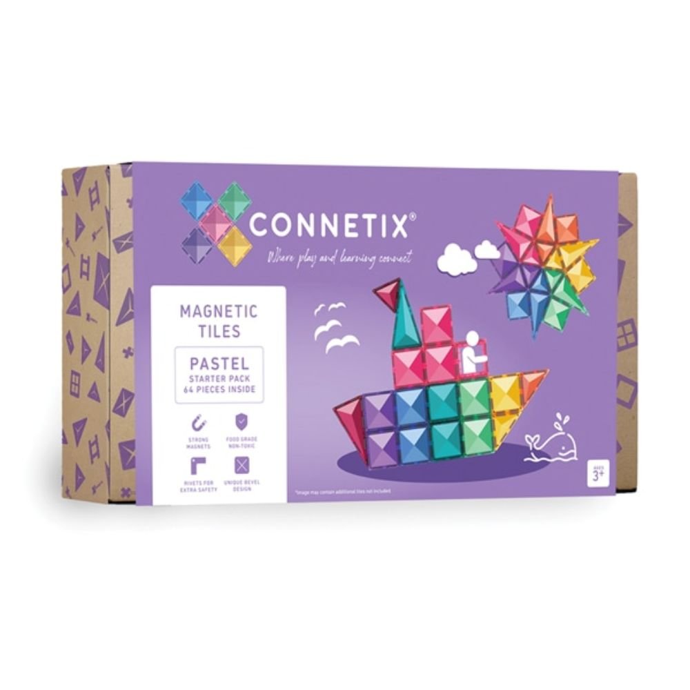 Magnetic Construction - Pastel Starter Kit (64 pcs)