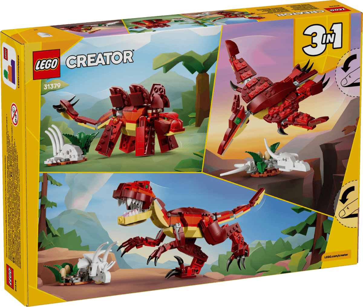 Ferocious Dinosaur 3-in-1 - LEGO Creator (283 pcs)