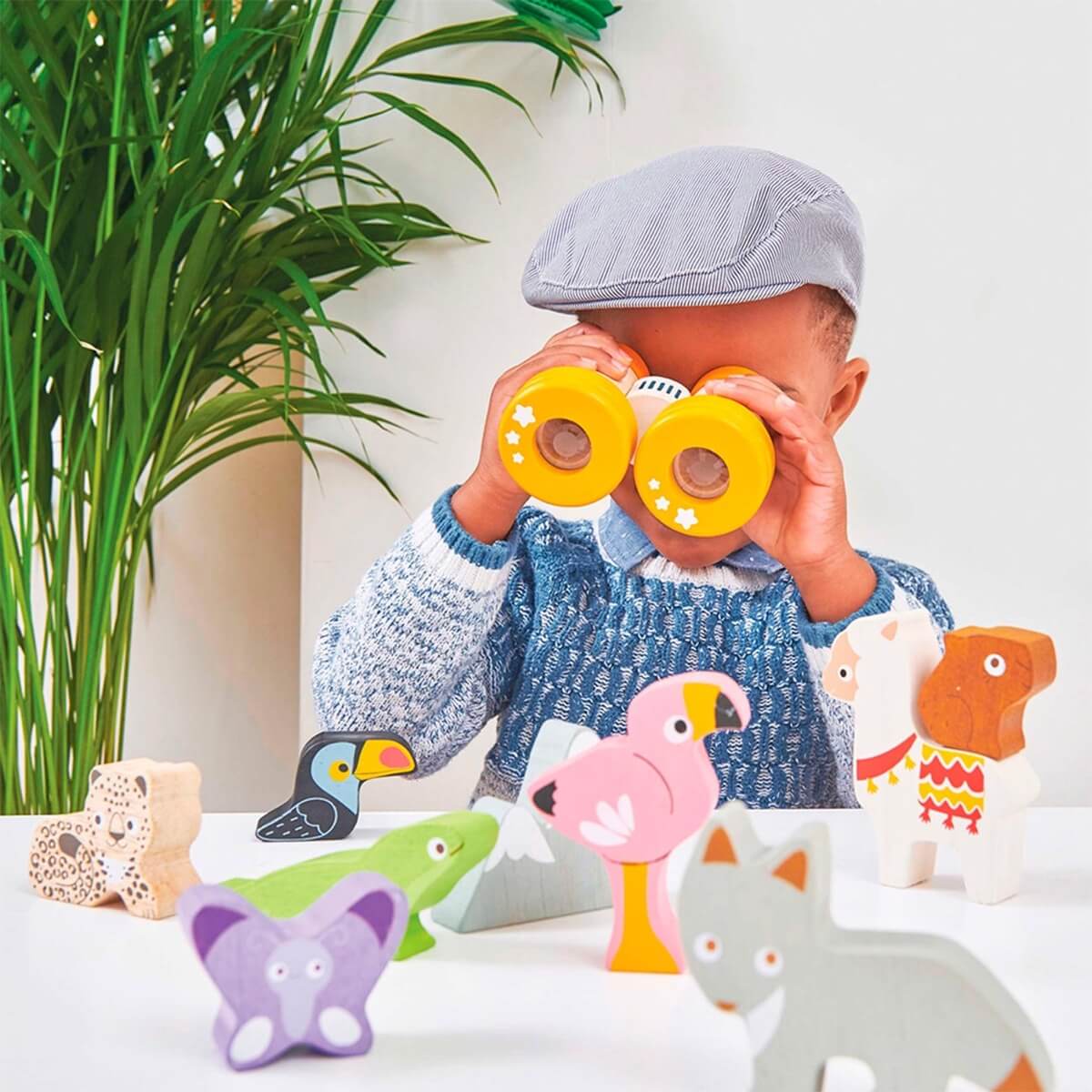 Wooden Kaleidoscope Binoculars