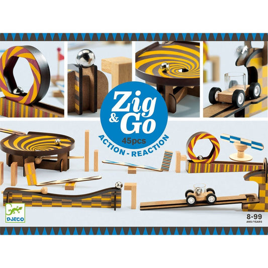 Zig & Go Building Kit - 45 pcs for an Impressive Chain Reaction
