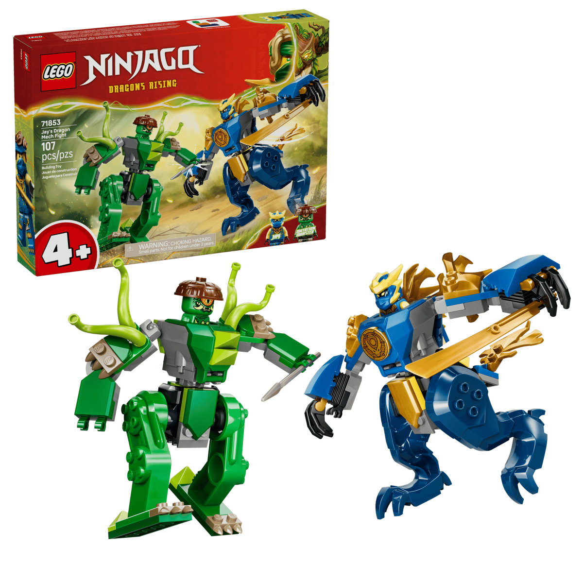 LEGO NINJAGO Jay's Dragon Robot Battle - Ninja Building Set 4+