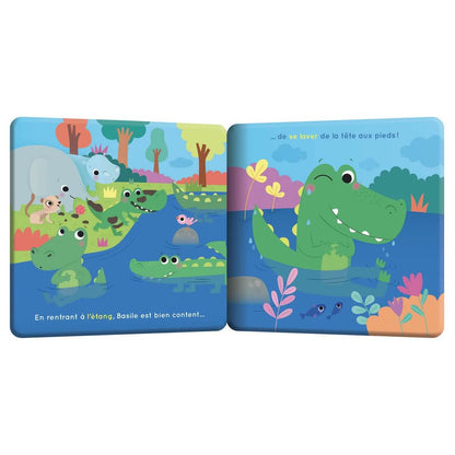 Book + Bath Toy - Basile the Crocodile