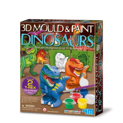 3D Mold and Paint - Dinosaurs (Bilingual)