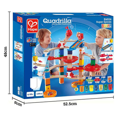 Quadrilla Super Spirals Marble Run (129 pcs)