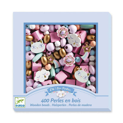 Wooden Threading Beads - Rainbow (400 pcs)