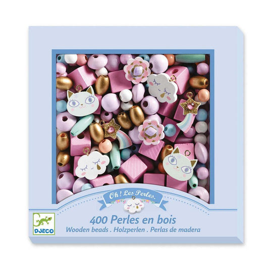 Wooden Threading Beads - Rainbow (400 pcs)