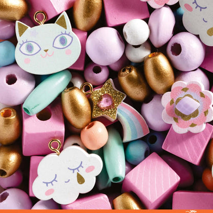 Wooden Threading Beads - Rainbow (400 pcs)