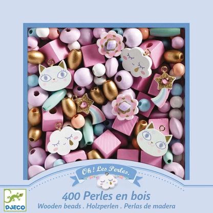 Wooden Threading Beads - Rainbow (400 pcs)