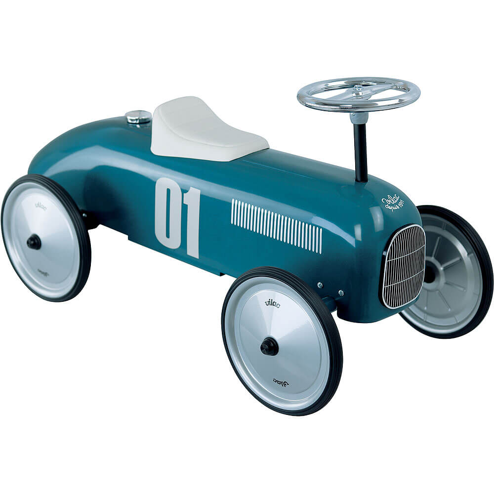 Vintage Ride-On Car - Petrol Blue