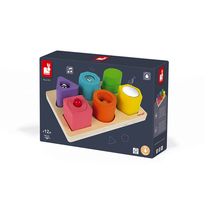 Iwood 6 Wooden Sensory Cube Puzzle