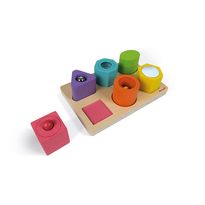 Iwood 6 Wooden Sensory Cube Puzzle