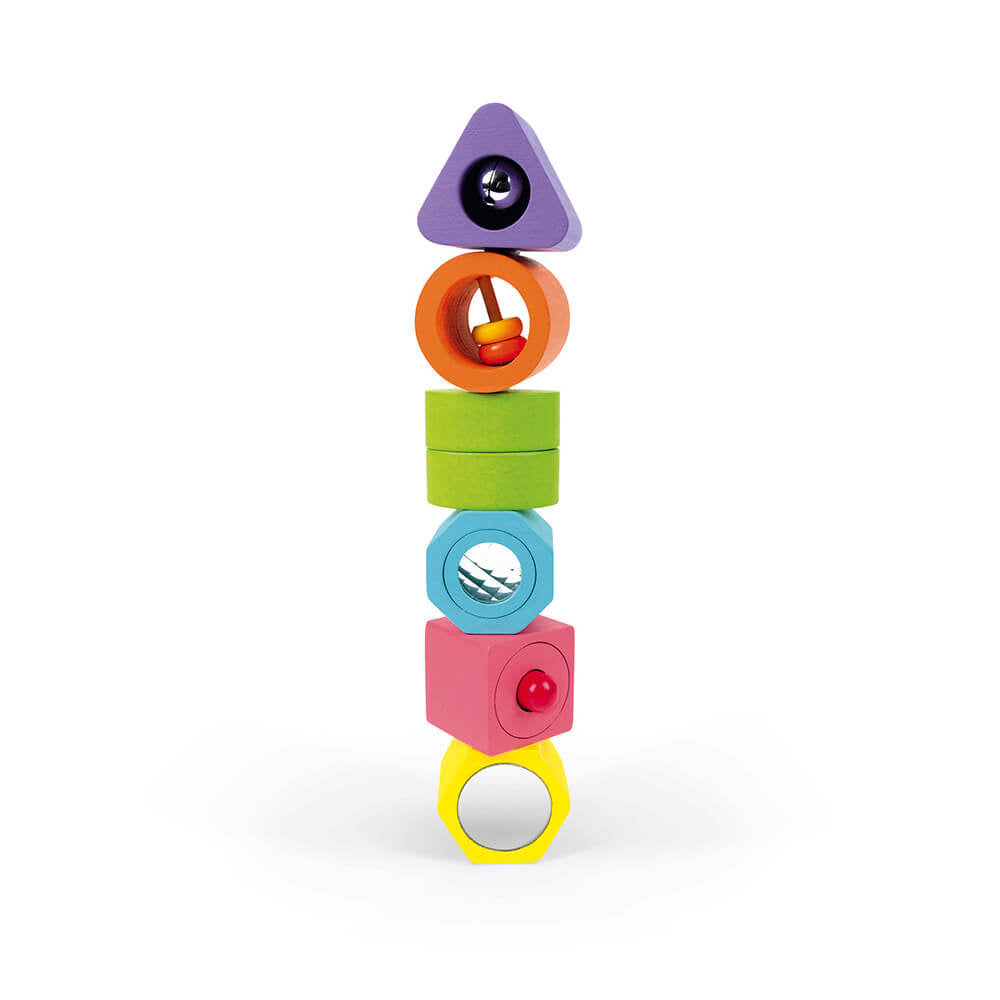 Iwood 6 Wooden Sensory Cube Puzzle