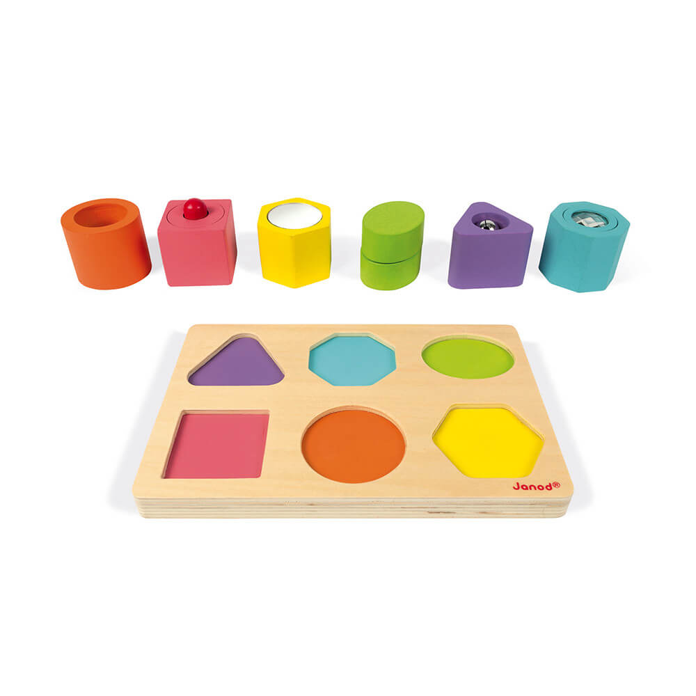 Iwood 6 Wooden Sensory Cube Puzzle
