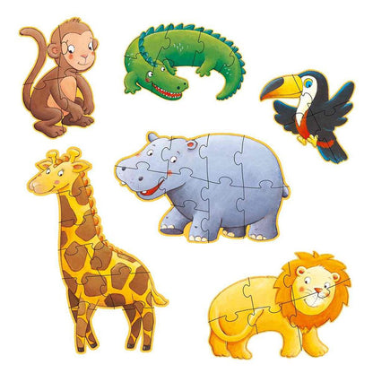 Giant Puzzle - Marmoset and Friends (4, 6, 9 pcs)