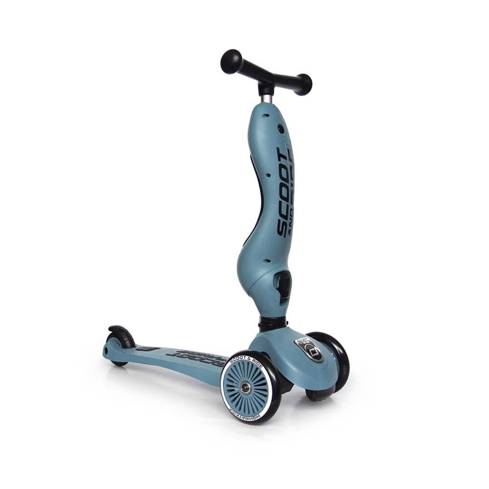 2-in-1 Highwaykick 1 Scooter - Steel Blue
