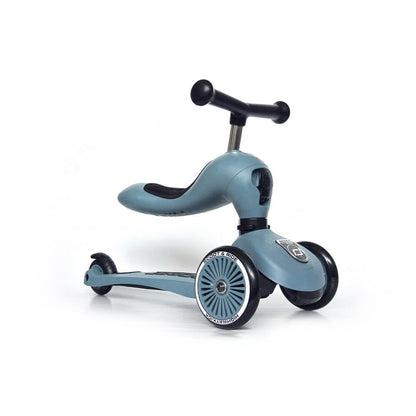 2-in-1 Highwaykick 1 Scooter - Steel Blue