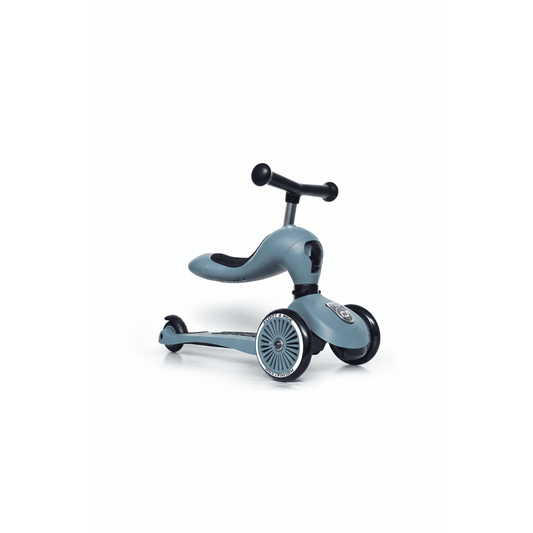 2-in-1 Highwaykick 1 Scooter - Steel Blue