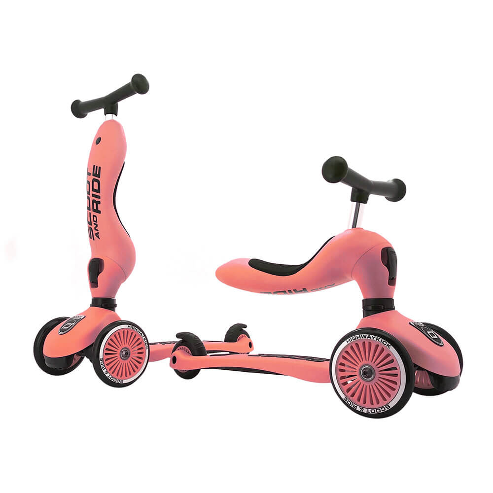 2-in-1 Highwaykick 1 Scooter - Peach