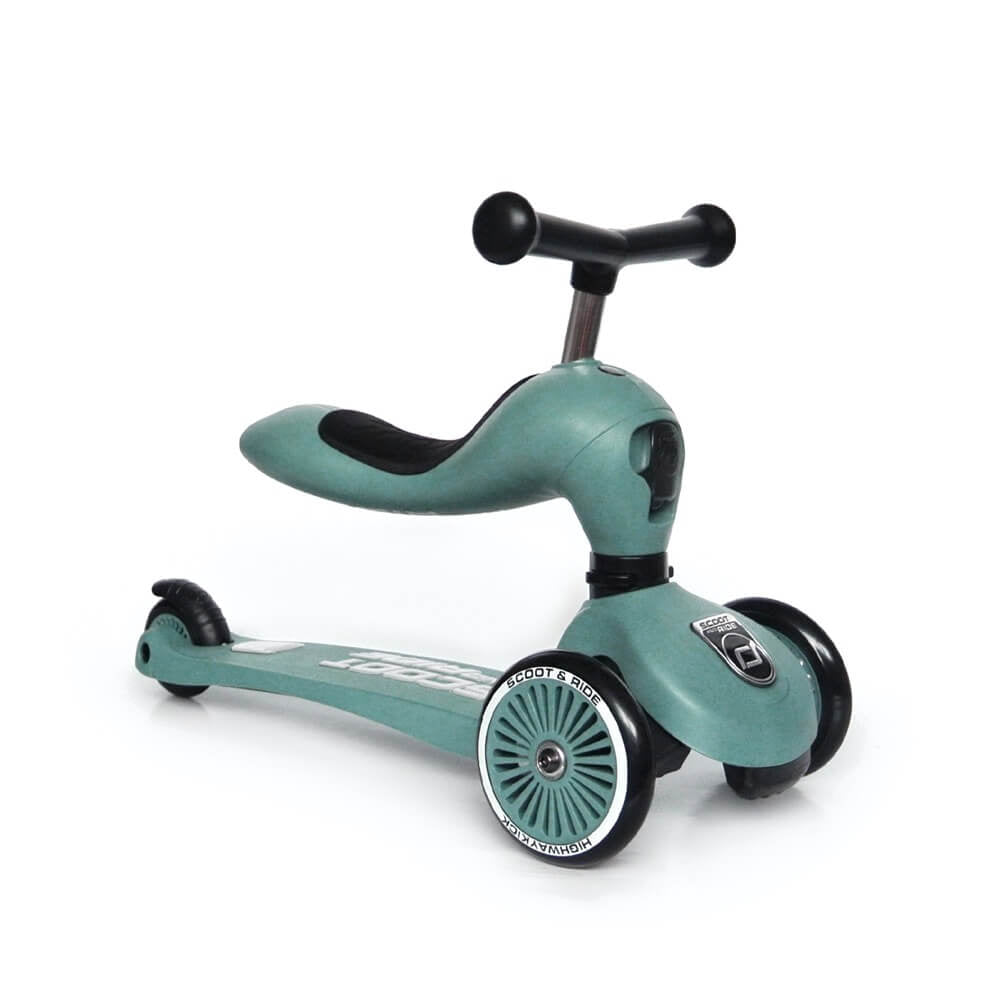 2-in-1 Highwaykick 1 Scooter - Forest Green