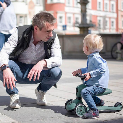2-in-1 Highwaykick 1 Scooter - Forest Green