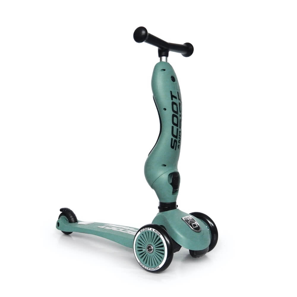 2-in-1 Highwaykick 1 Scooter - Forest Green