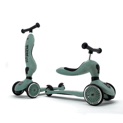 2-in-1 Highwaykick 1 Scooter - Forest Green