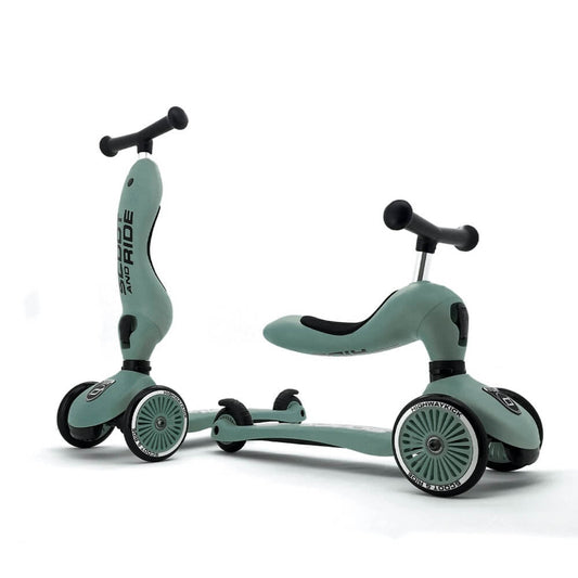 2-in-1 Highwaykick 1 Scooter - Forest Green