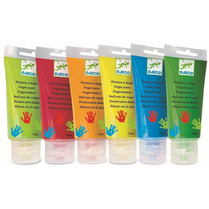 6 Finger Paint Tubes