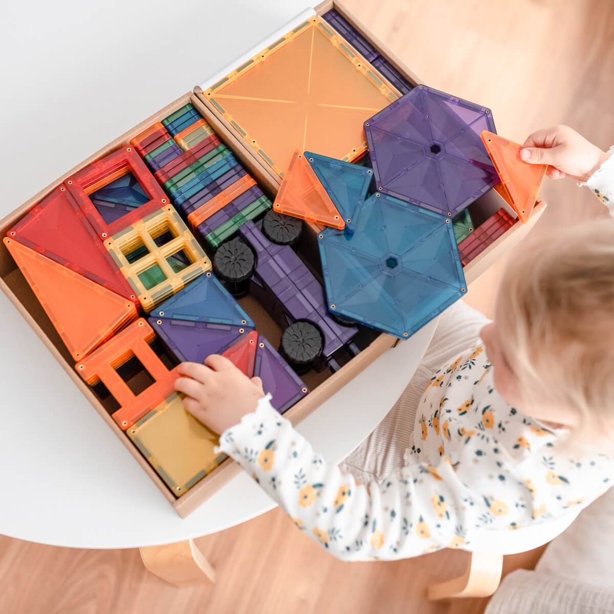 Magnetic Building Tiles - Mega Pack (212 pcs)