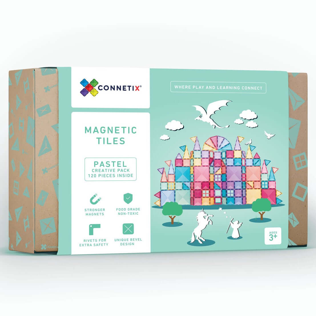 Connetix Magnetic Tiles - Pastel Creative (120 pcs)