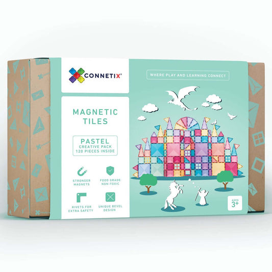 Connetix Magnetic Tiles - Pastel Creative (120 pcs)
