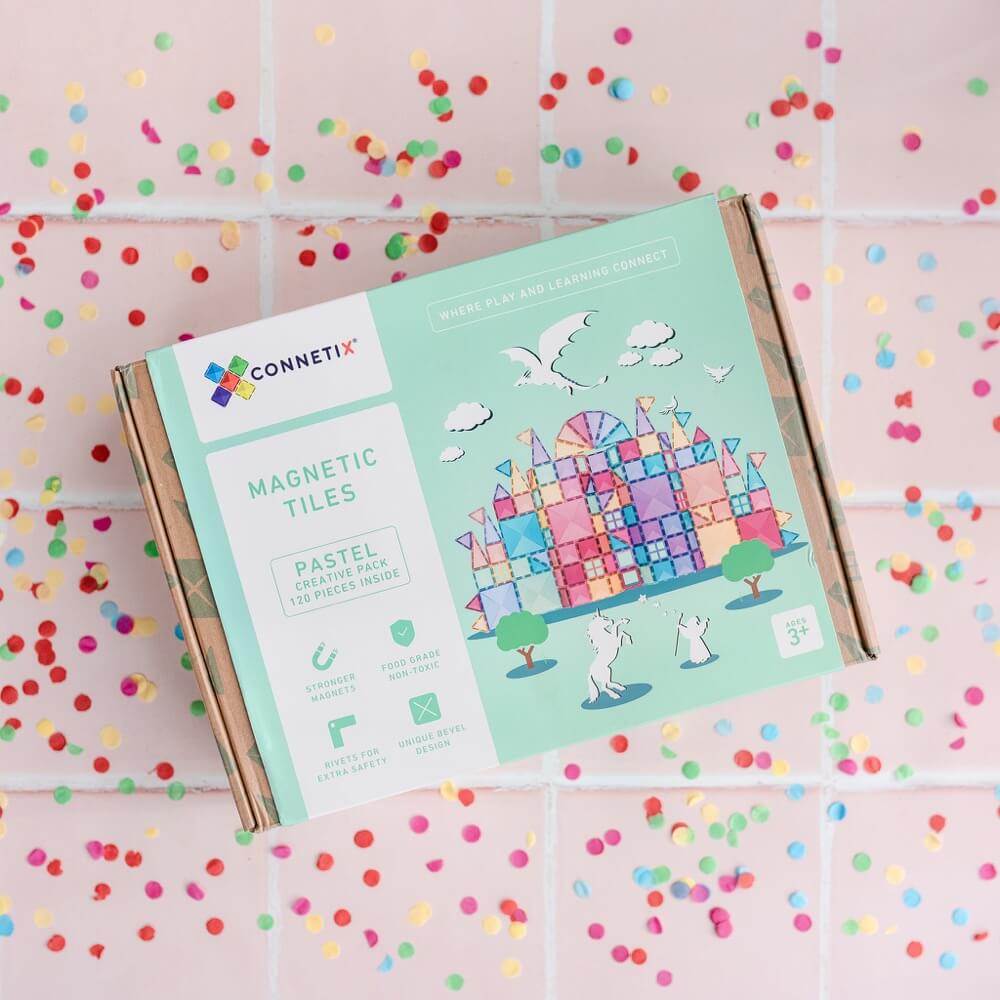Connetix Magnetic Tiles - Pastel Creative (120 pcs)