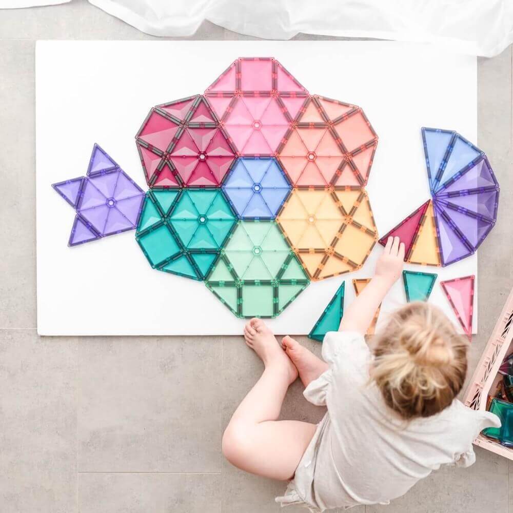 Connetix Magnetic Tiles - Pastel Mega Pack (202 pcs)