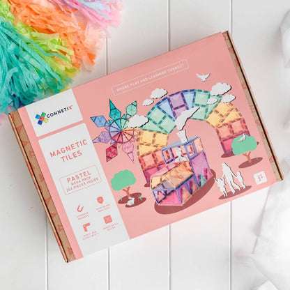 Connetix Magnetic Tiles - Pastel Mega Pack (202 pcs)