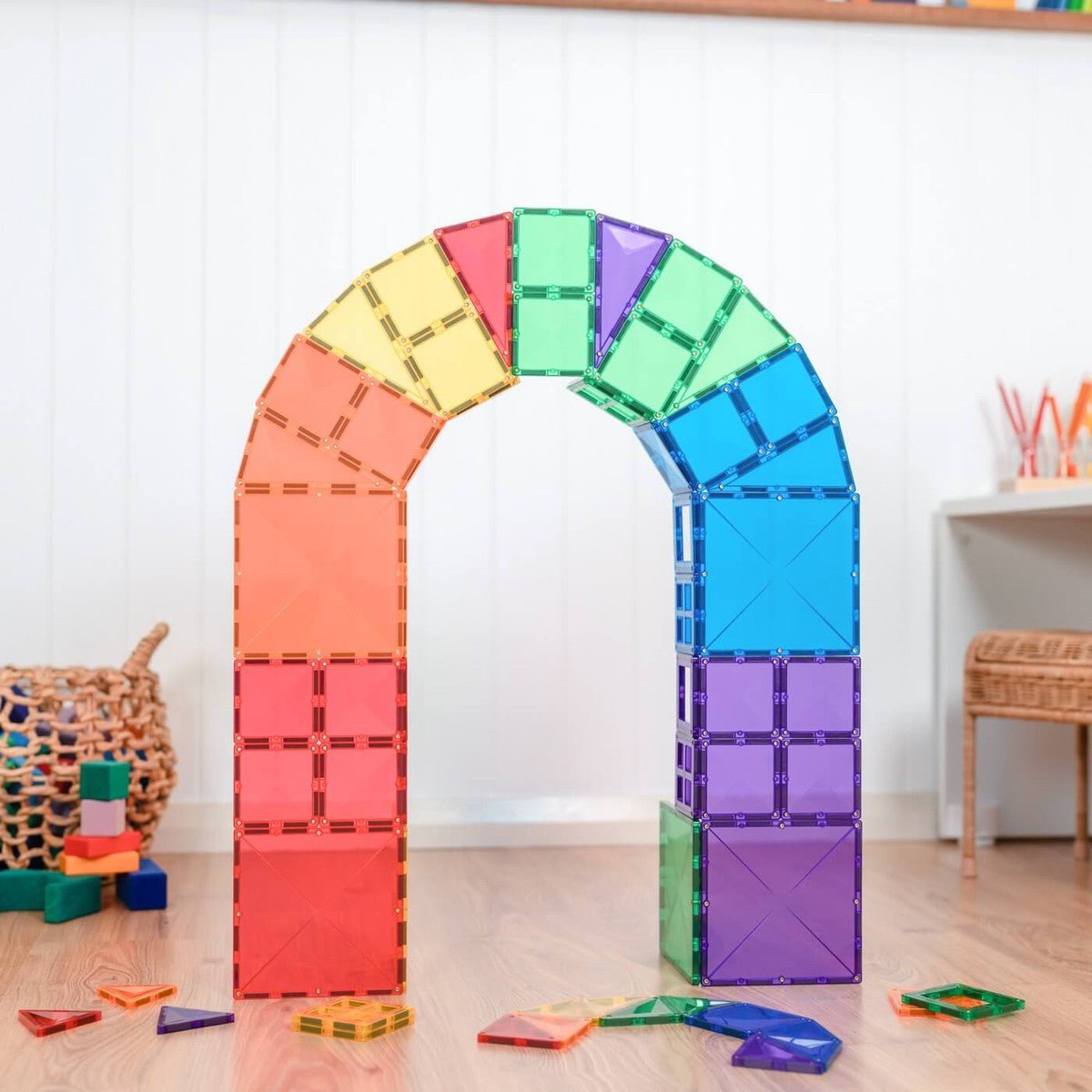 Rainbow Magnetic Tiles Starter Pack (60 pcs)