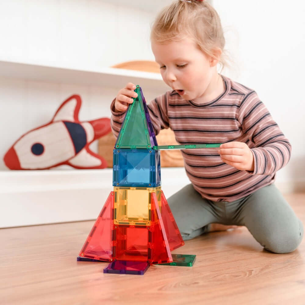 Rainbow Magnetic Tiles Starter Pack (60 pcs)