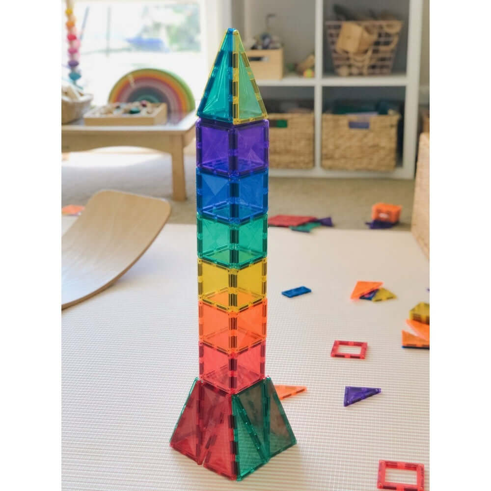 Rainbow Magnetic Tiles Starter Pack (60 pcs)