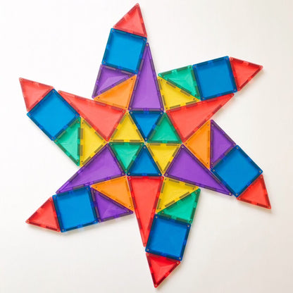 Rainbow Magnetic Tiles Starter Pack (60 pcs)