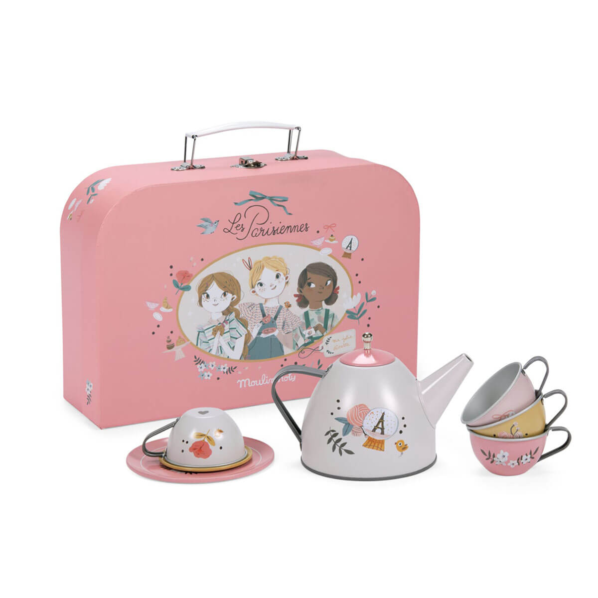 Metal Tea Set Case - Les Parisiennes