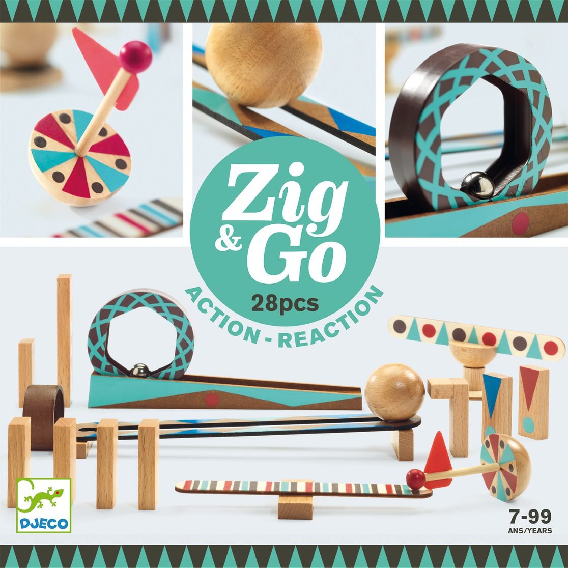 Zig & Go - 28 pcs: The Ultimate Action and Reflection Game!